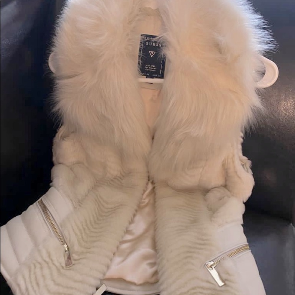 Guess Faux Fur Leather Jacket